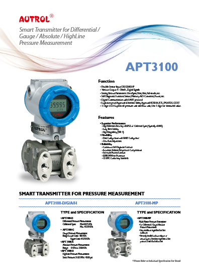 Autrol Pressure Instrument
