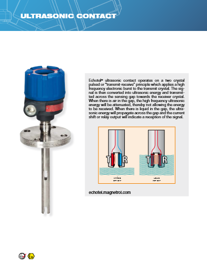 Ultrasonic Contact Level Switch
